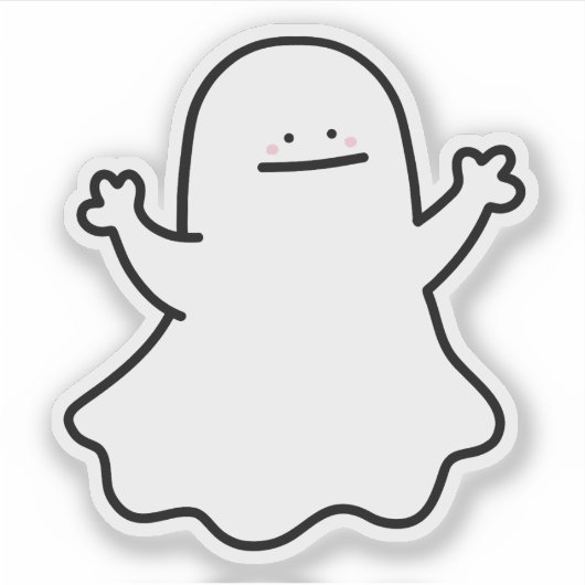 Sticker Joli doodé fantôme (Devant)