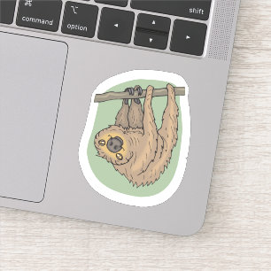 Sticker Joli fentes Brown accrochées à l'envers