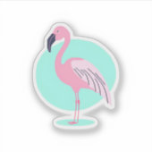Sticker Joli Flamant rose rose (Devant)