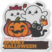 Sticker Joli Halloween Éffrayant (Devant)
