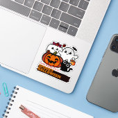 Sticker Joli Halloween Éffrayant (Ordinateur portable avec iPhone)