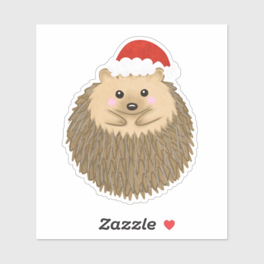 Sticker Joli Hérisson de vacances (Feuille)