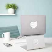Sticker Joli Heureuse Sainte-Valentin (Ordinateur portable sur le bureau)