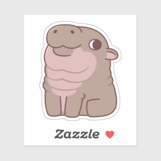 Sticker Joli Hippo Pygmée Siège