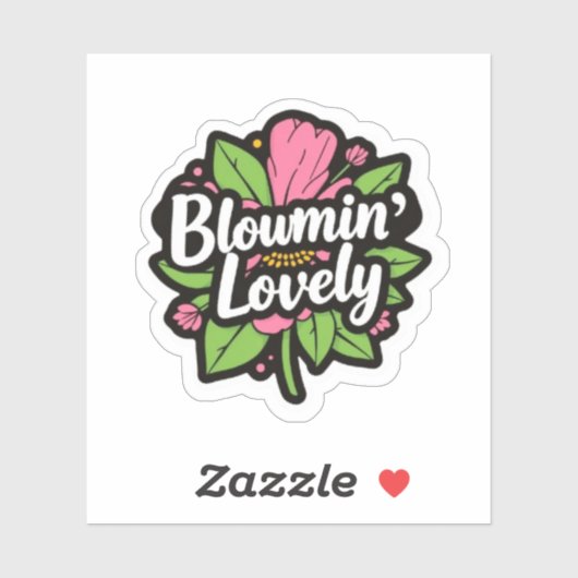 Sticker Joli jardin fleuri (Feuille)