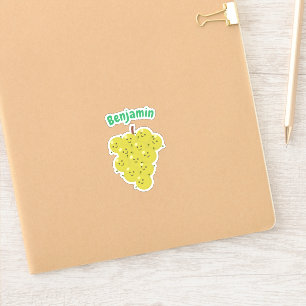Sticker Joli joli grappes de raisins verts bande dessinée