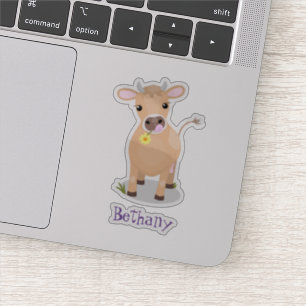 Sticker Joli joli maillot de vache et dessin de fleurs