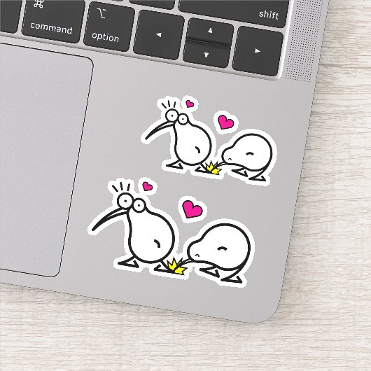 Sticker Joli Kiwi Couple Doodle (Détail)