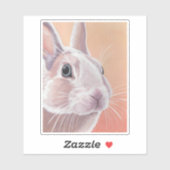 Sticker Joli lapin (Feuille)