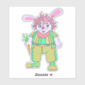 Sticker Joli lapin (Feuille)