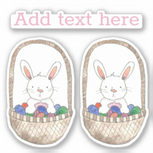 Sticker Joli lapin de Pâques pour les enfants