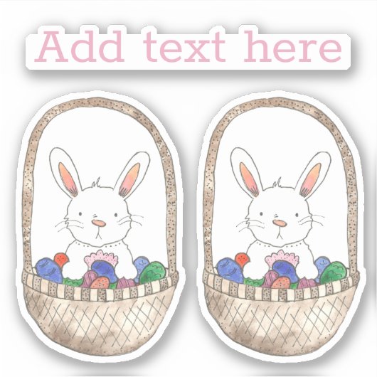 Sticker Joli lapin de Pâques pour les enfants (Devant)