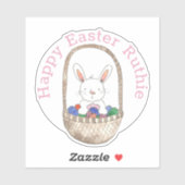 Sticker Joli lapin de Pâques pour les enfants (Feuille)