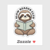 Sticker Joli livre de lecture Sloth (Feuille)