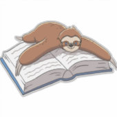 Sticker Joli livre de lecture Sloth (Devant)