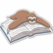 Sticker Joli livre de lecture Sloth (Devant)