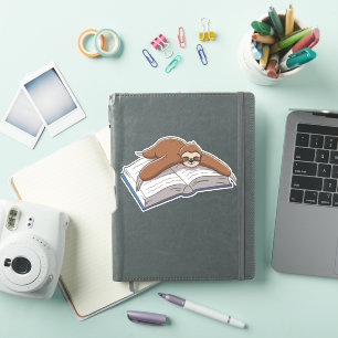 Sticker Joli livre de lecture Sloth