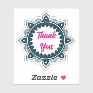 Sticker Joli Mandala floral Merci