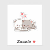 Sticker Joli Mochi Peach Chat livre de lecture (Feuille)