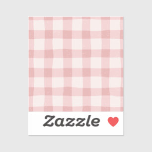 Sticker Joli motif plaid en scrapbooking rose