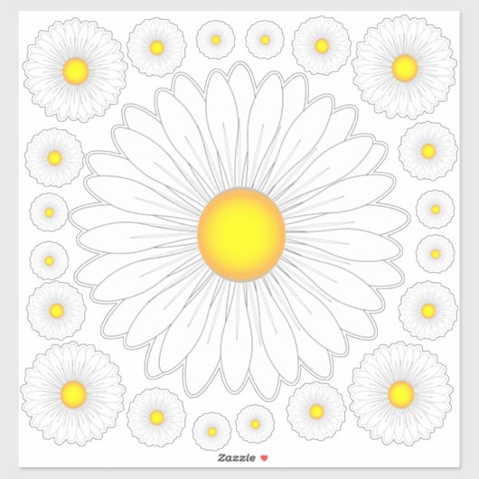 Sticker Joli mur de Little Daisy (Feuille)