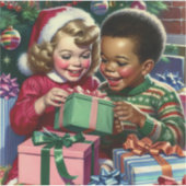 Sticker Joli Noël à l'ancienne et bonne année (Devant)