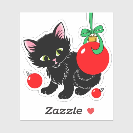 Sticker Joli Noël Kitten (Feuille)