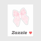 Sticker Joli Nœud Rose (Feuille)