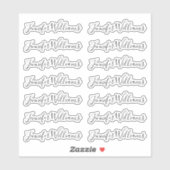 Sticker Joli nom de script de calligraphie moderne (Feuille)