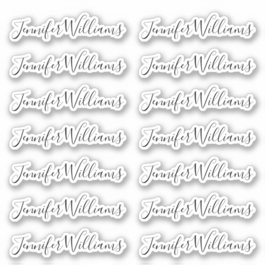 Sticker Joli nom de script de calligraphie moderne (Devant)