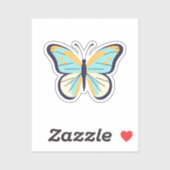 Sticker Joli Papillon Bleu (Feuille)