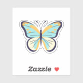 Sticker Joli Papillon Bleu (Feuille)