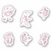 Sticker Joli paquet d'anges, de fleurs et de cupidon vinta (Devant)