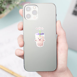 Sticker Joli personnage de dessin animé boba thé bulle
