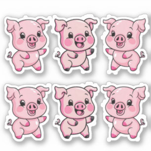 Sticker Joli petit bébé cochon