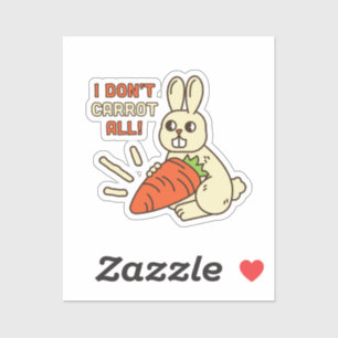 Sticker Joli Petit Lapin Tenant Sa Carotte