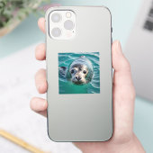 Sticker Joli phoque Sticking sa tête hors de l'eau (Téléphone)