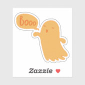 Sticker Joli plaisir Orange Boo Ghost Halloween (Feuille)