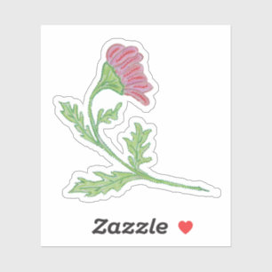 Sticker Joli Posey rose À Main