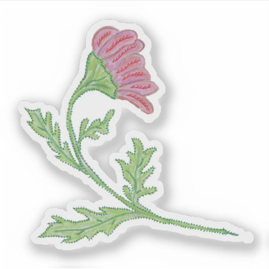 Sticker Joli Posey rose À Main (Devant)