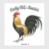 Sticker Joli Rooster Fière (Feuille)