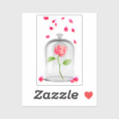 Sticker Joli Rose (Feuille)