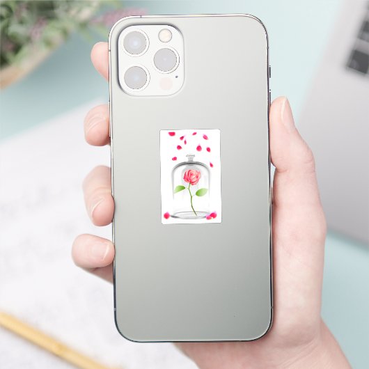 Sticker Joli Rose (Téléphone)