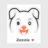 Sticker Joli rose (Feuille)