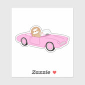 Sticker Joli rose fentes convertible (Feuille)