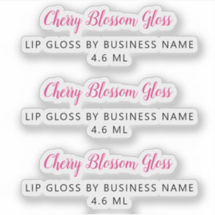 Sticker Joli script rose chaud nettoyer le maquillage bril