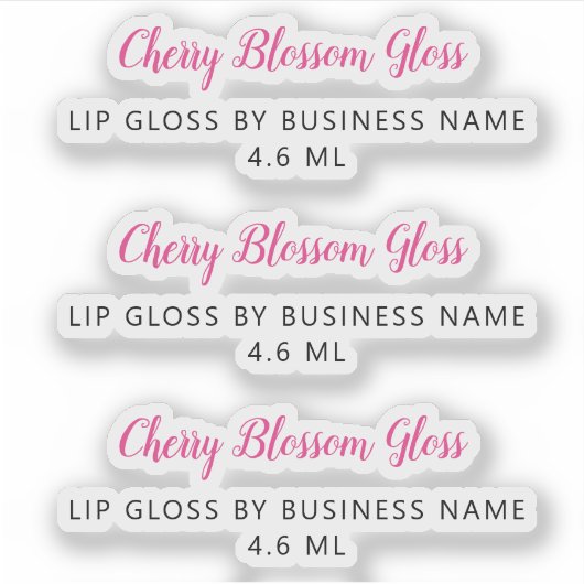 Sticker Joli script rose chaud nettoyer le maquillage bril (Devant)