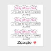 Sticker Joli script rose chaud nettoyer le maquillage bril (Feuille)