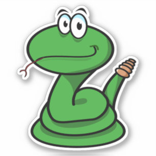 Sticker Joli serpent à sonnette