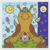 Sticker Joli Snail Summer Solstice Amusant (Devant)